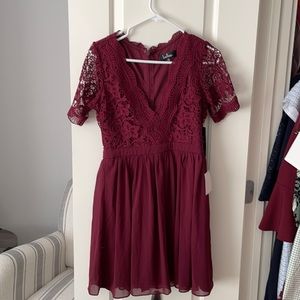 Burgundy’s mini dress